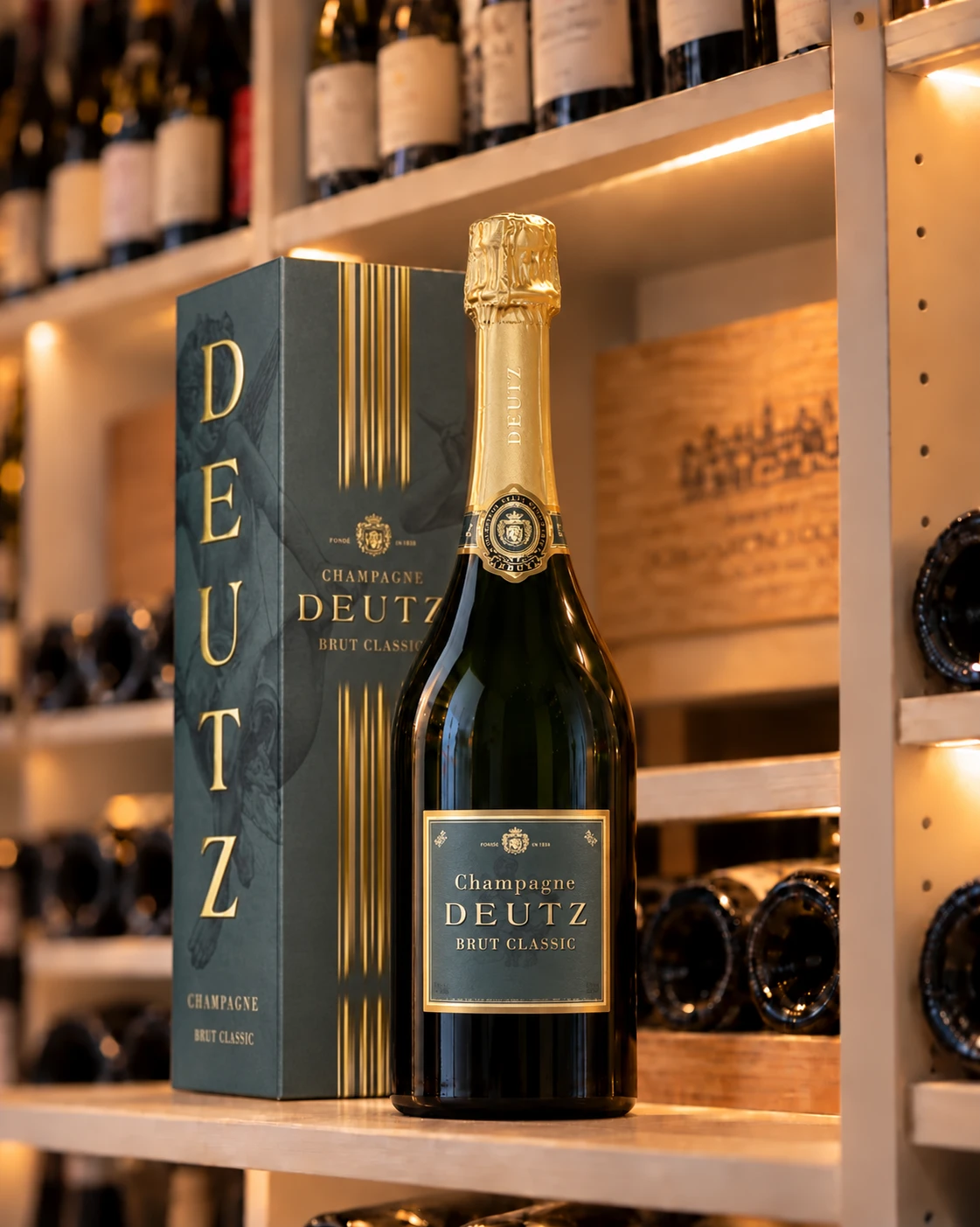 Deutz Brut Classic NV in de wijnkast
